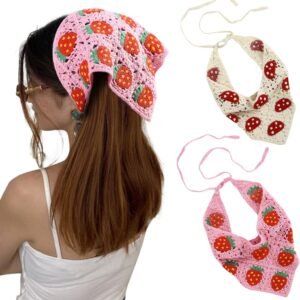 Floral Crochet Hair Bandanas for Women